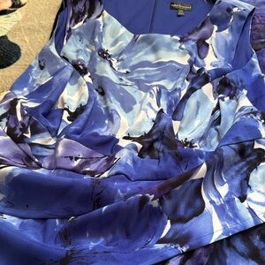 Jessica Howard Royal Blue & Periwinkle Floral Fit-and-Flare Dress